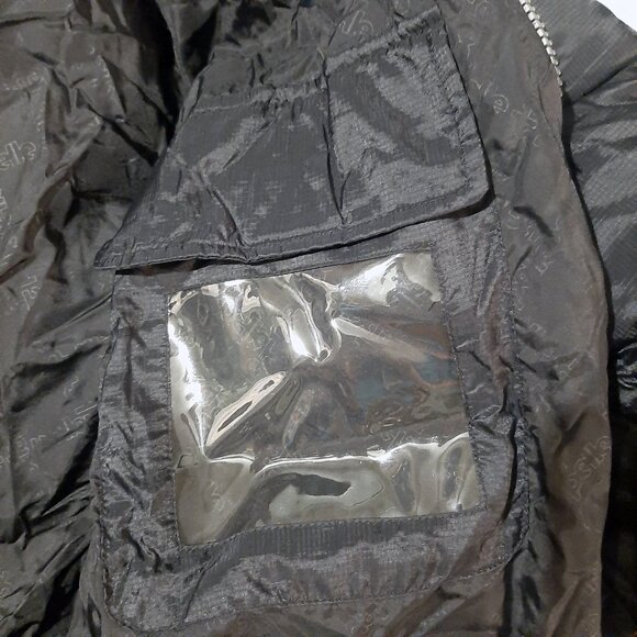 Vintage 90s y2k Pelle Pelle Marc Buchanan Black Down Puffer Jacket Mens Large - Picture 8 of 11